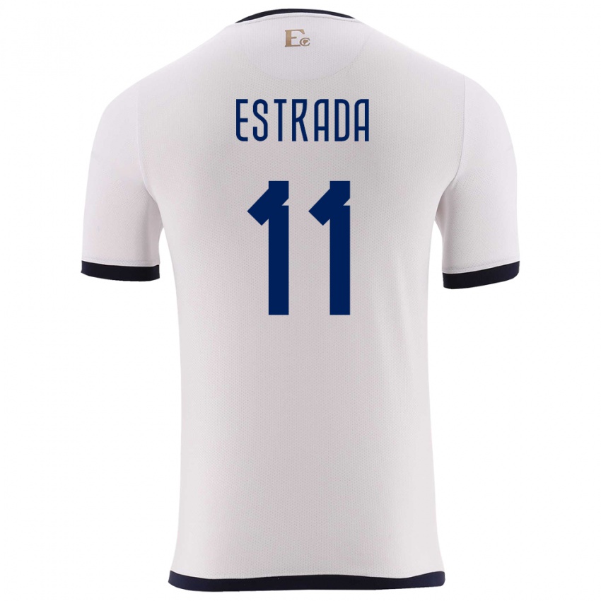 Kinderen Ecuador Michael Estrada #11 Wit Uitshirt Uittenue 24-26 T-Shirt