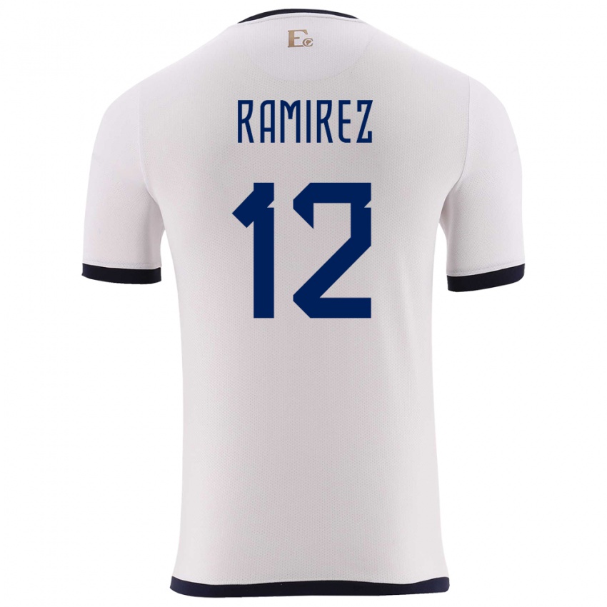 Kinderen Ecuador Moises Ramirez #12 Wit Uitshirt Uittenue 24-26 T-Shirt