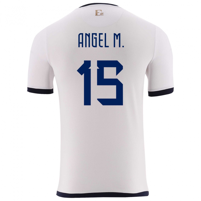 Kinderen Ecuador Angel Mena #15 Wit Uitshirt Uittenue 24-26 T-Shirt