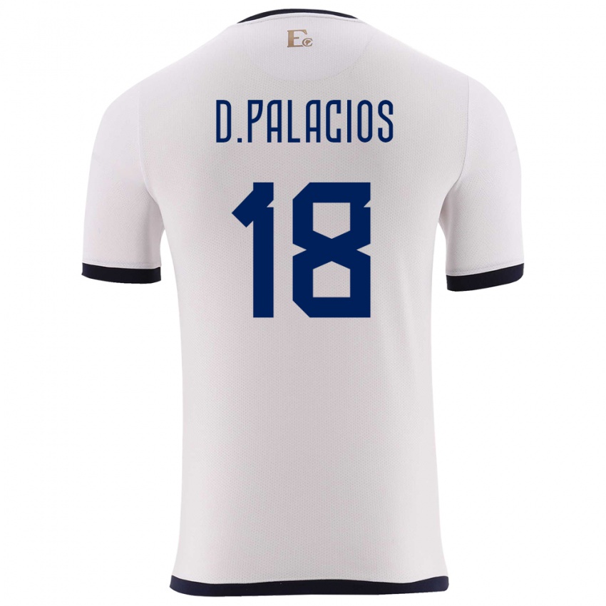 Kinderen Ecuador Diego Palacios #18 Wit Uitshirt Uittenue 24-26 T-Shirt