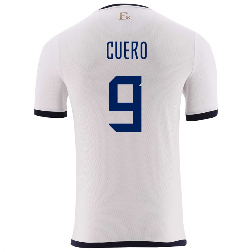 Kinderen Ecuador Justin Cuero #9 Wit Uitshirt Uittenue 24-26 T-Shirt