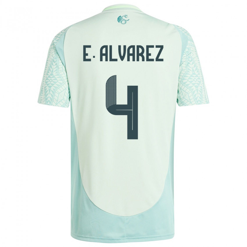 Kinderen Mexico Edson Alvarez #4 Linnen Groen Uitshirt Uittenue 24-26 T-Shirt