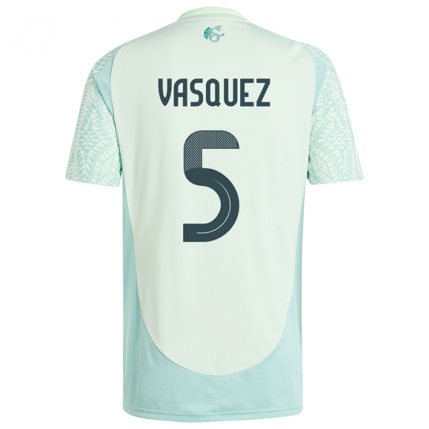 Kinderen Mexico Johan Vasquez #5 Linnen Groen Uitshirt Uittenue 24-26 T-Shirt