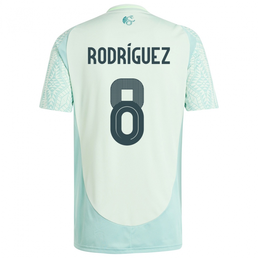 Kinderen Mexico Carlos Rodriguez #8 Linnen Groen Uitshirt Uittenue 24-26 T-Shirt