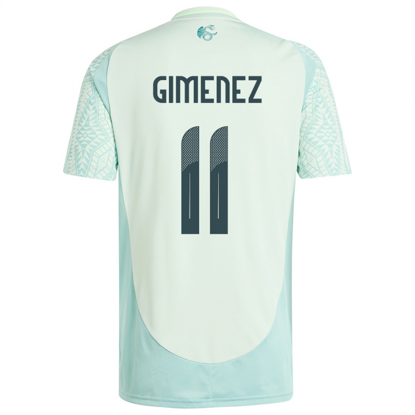 Kinderen Mexico Santiago Gimenez #11 Linnen Groen Uitshirt Uittenue 24-26 T-Shirt