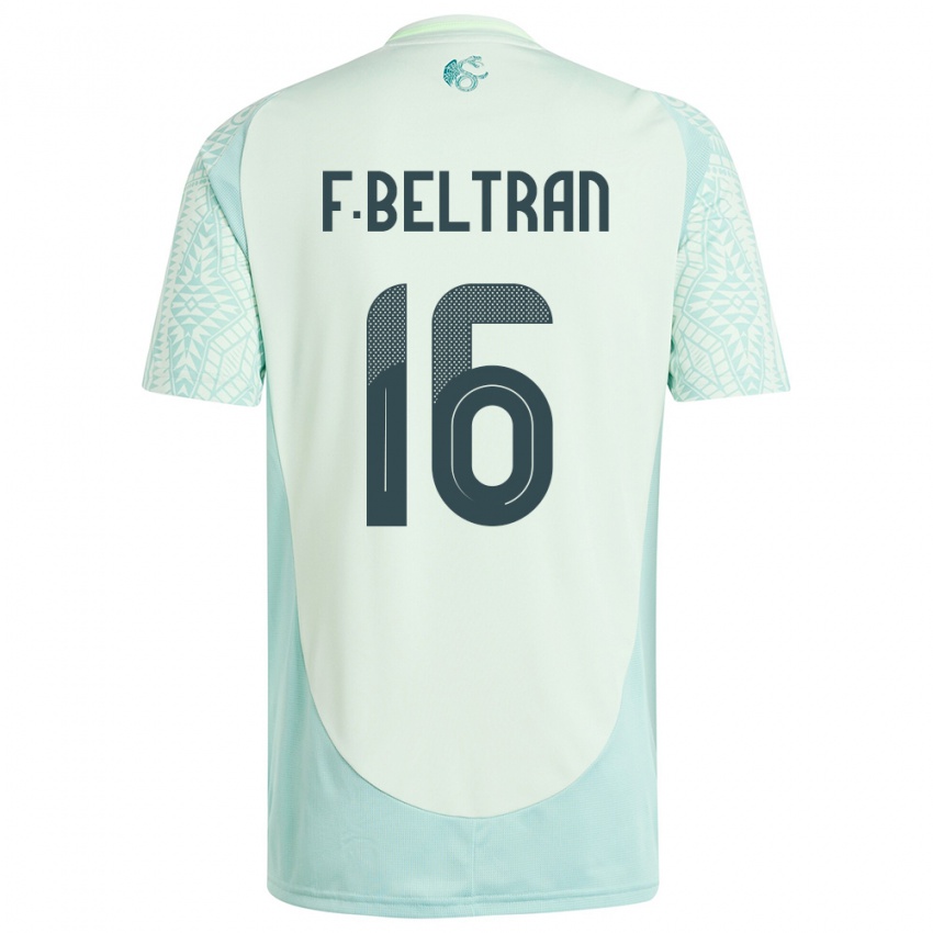Kinderen Mexico Fernando Beltran #16 Linnen Groen Uitshirt Uittenue 24-26 T-Shirt