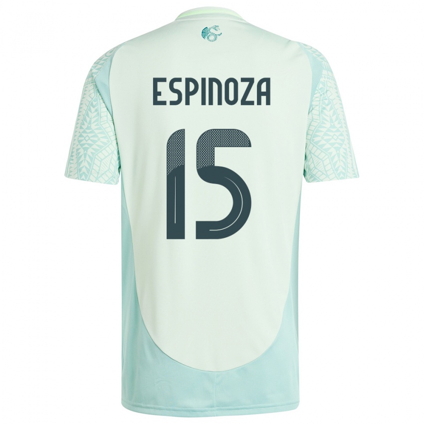 Kinderen Mexico Greta Espinoza #15 Linnen Groen Uitshirt Uittenue 24-26 T-Shirt