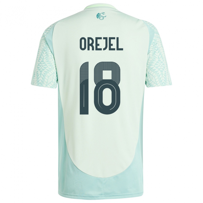 Kinderen Mexico Jocelyn Orejel #18 Linnen Groen Uitshirt Uittenue 24-26 T-Shirt