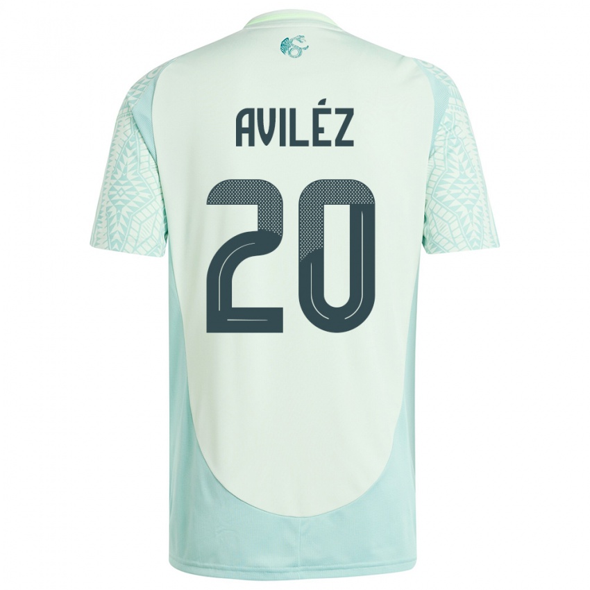 Kinderen Mexico Aylin Avilez #20 Linnen Groen Uitshirt Uittenue 24-26 T-Shirt