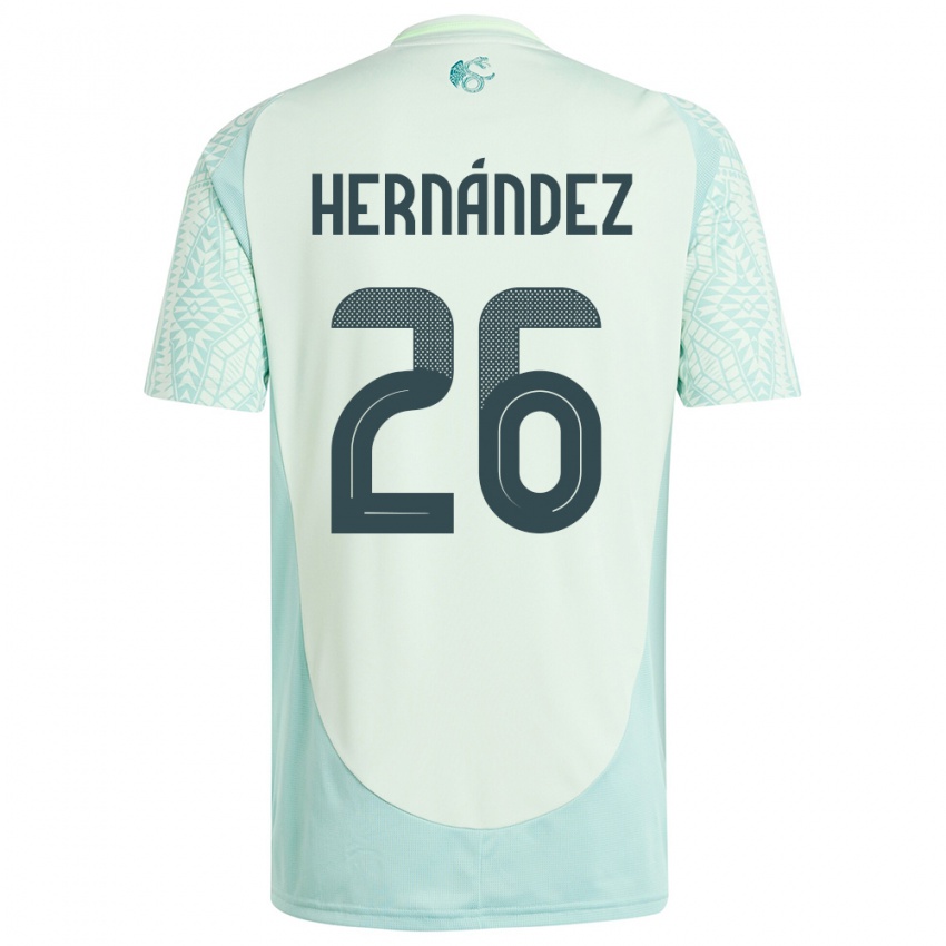 Kinderen Mexico Nicolette Hernandez #26 Linnen Groen Uitshirt Uittenue 24-26 T-Shirt