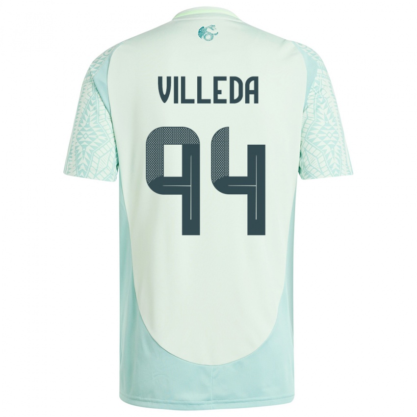 Kinderen Mexico Melany Villeda #94 Linnen Groen Uitshirt Uittenue 24-26 T-Shirt