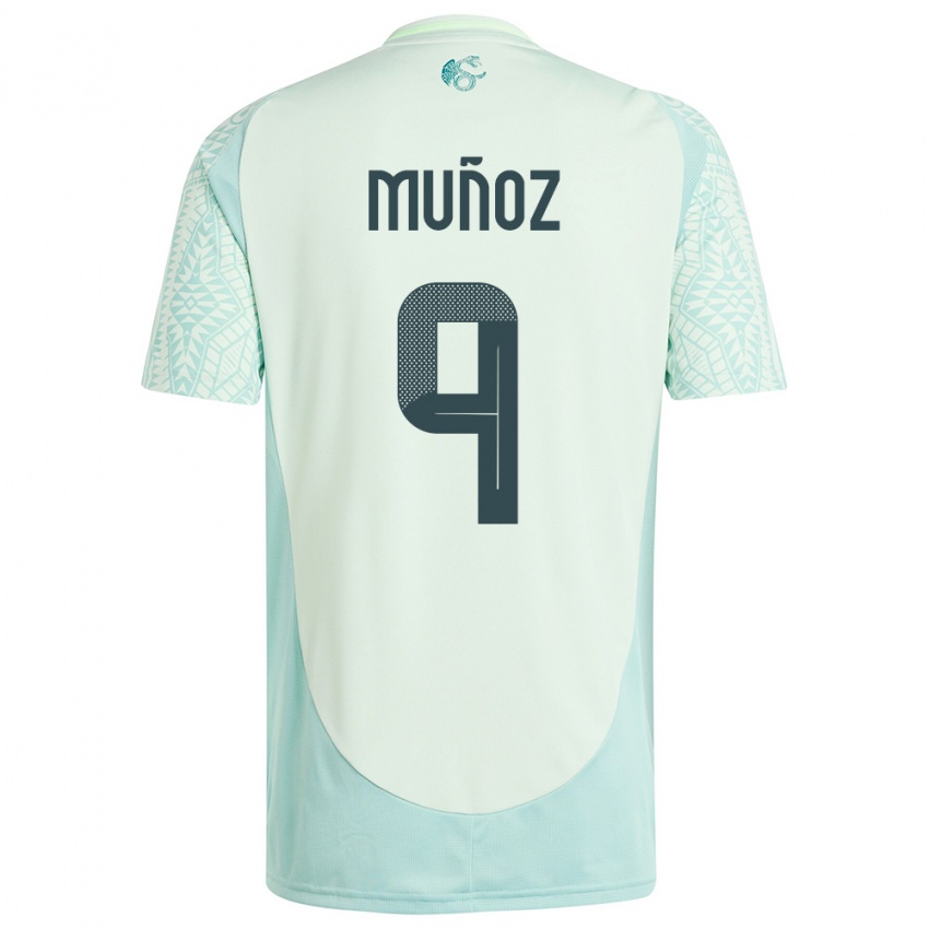 Kinderen Mexico Santiago Munoz #9 Linnen Groen Uitshirt Uittenue 24-26 T-Shirt