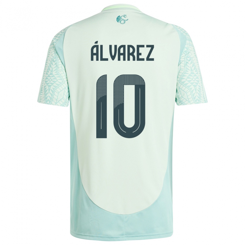 Kinderen Mexico Efrain Alvarez #10 Linnen Groen Uitshirt Uittenue 24-26 T-Shirt