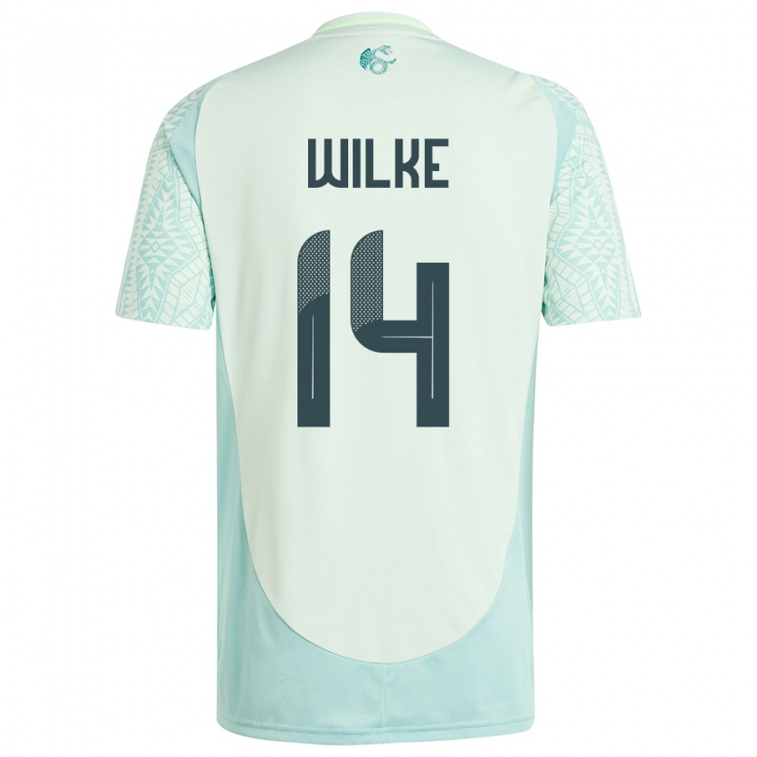 Kinderen Mexico Teun Wilke #14 Linnen Groen Uitshirt Uittenue 24-26 T-Shirt