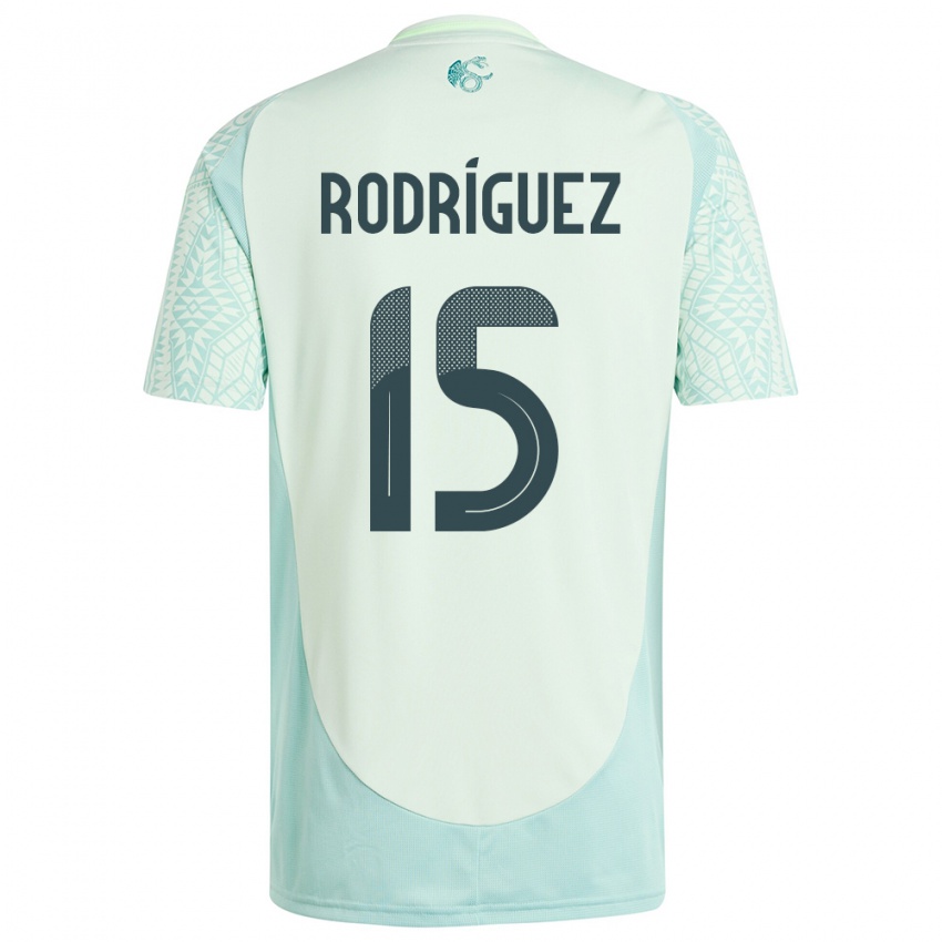 Kinderen Mexico Jorge Rodriguez #15 Linnen Groen Uitshirt Uittenue 24-26 T-Shirt