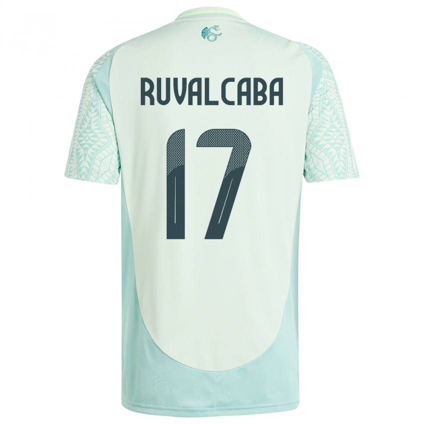 Kinderen Mexico Jorge Ruvalcaba #17 Linnen Groen Uitshirt Uittenue 24-26 T-Shirt