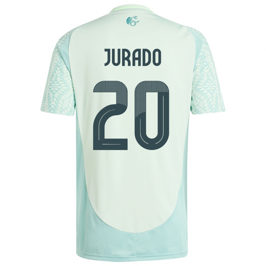 Kinderen Mexico Heriberto Jurado #20 Linnen Groen Uitshirt Uittenue 24-26 T-Shirt