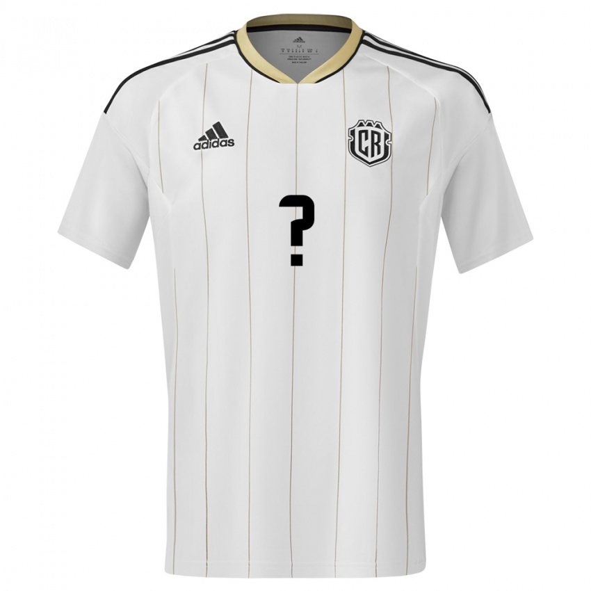 Kinderen Costa Rica Uw Naam #0 Wit Uitshirt Uittenue 24-26 T-Shirt