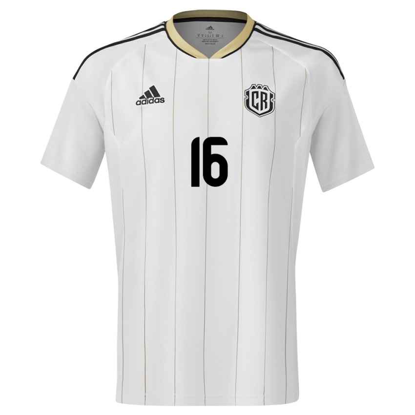 Kinderen Costa Rica Aaron Suarez #16 Wit Uitshirt Uittenue 24-26 T-Shirt