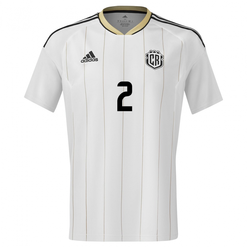 Kinderen Costa Rica Daniel Chacon #2 Wit Uitshirt Uittenue 24-26 T-Shirt