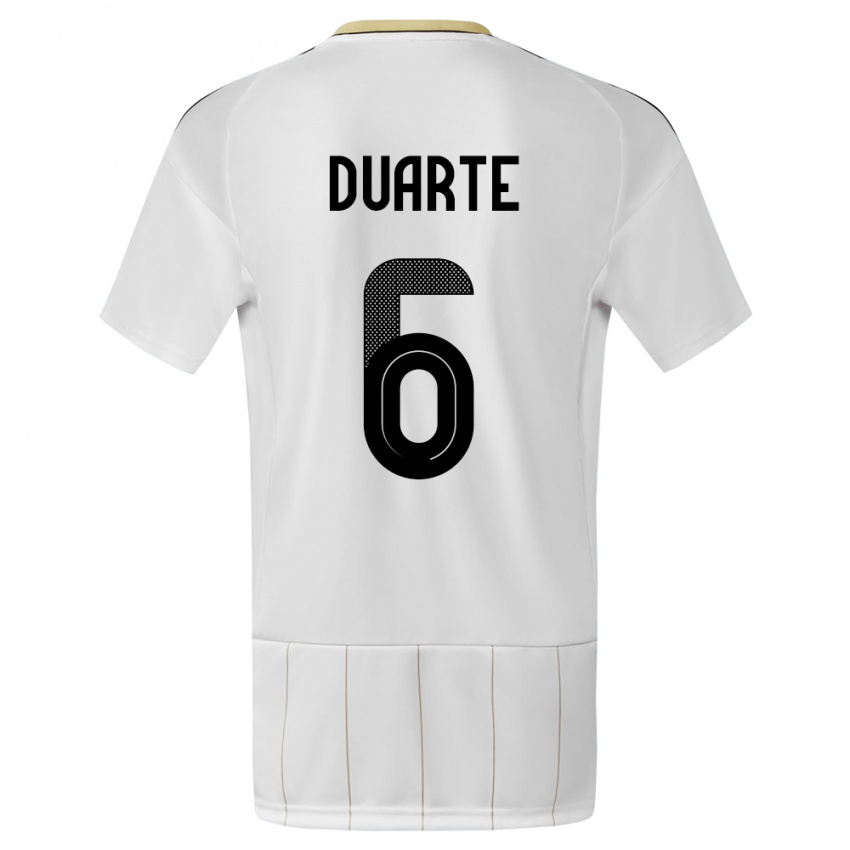 Kinderen Costa Rica Oscar Duarte #6 Wit Uitshirt Uittenue 24-26 T-Shirt