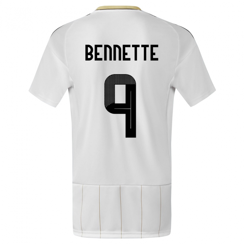 Kinderen Costa Rica Jewison Bennette #9 Wit Uitshirt Uittenue 24-26 T-Shirt