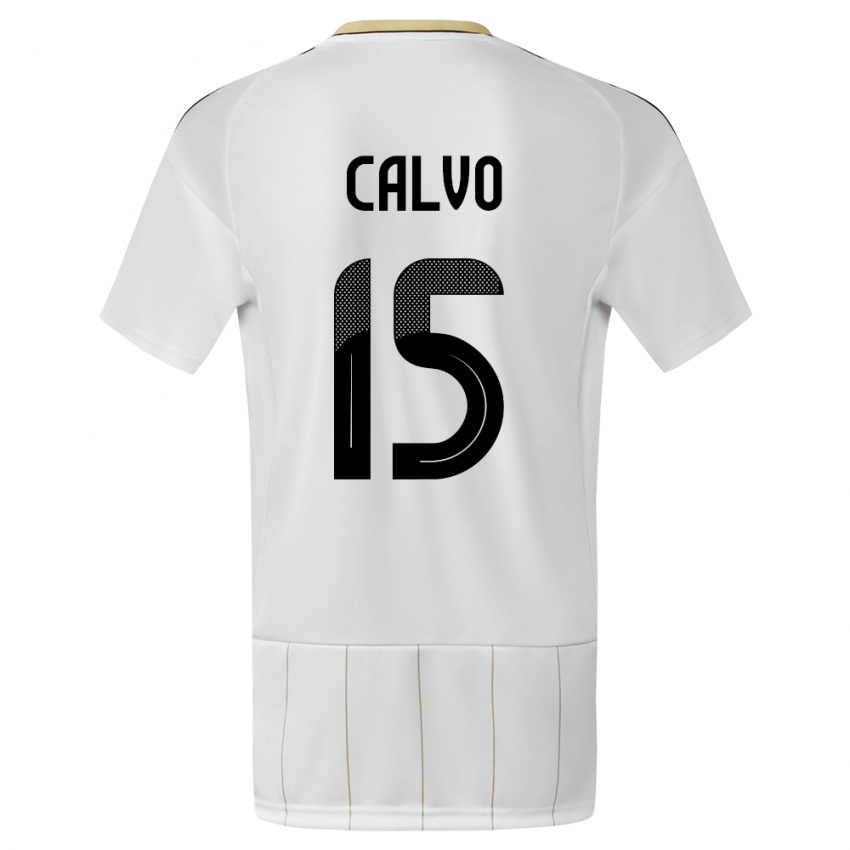 Kinderen Costa Rica Francisco Calvo #15 Wit Uitshirt Uittenue 24-26 T-Shirt