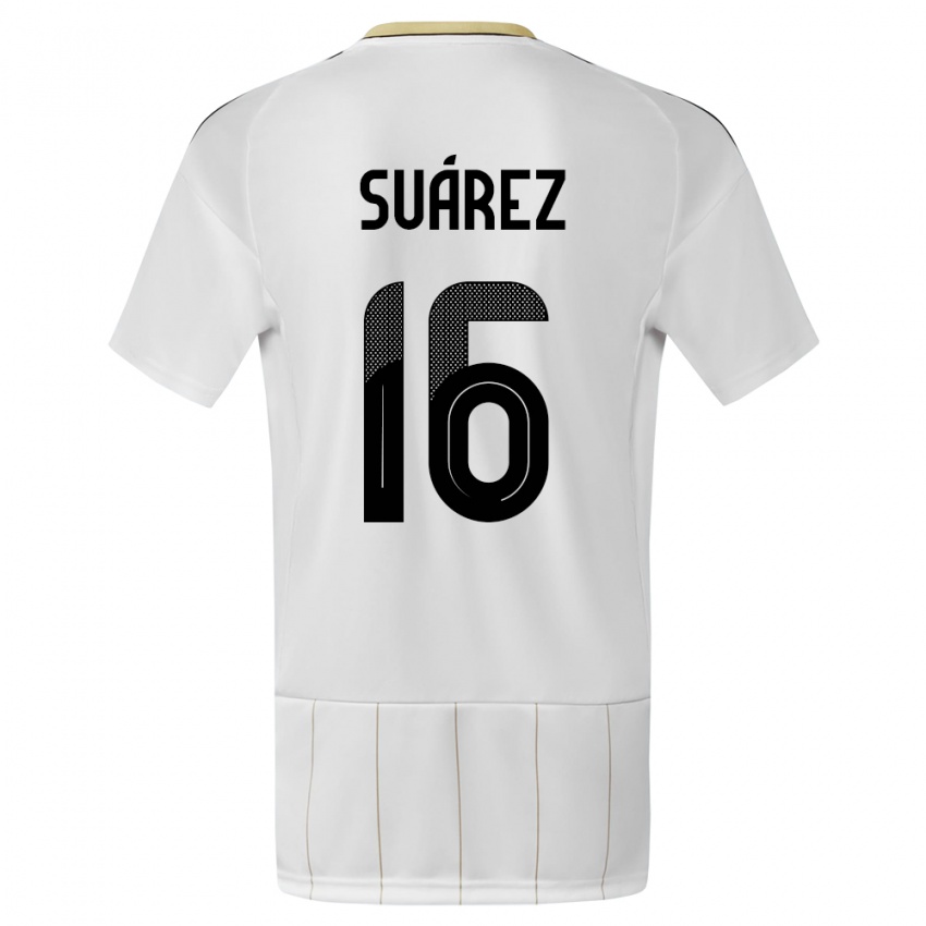 Kinderen Costa Rica Aaron Suarez #16 Wit Uitshirt Uittenue 24-26 T-Shirt