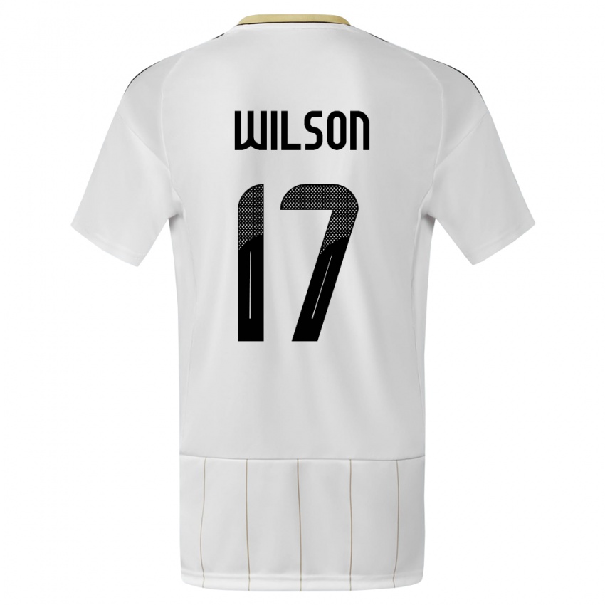 Kinderen Costa Rica Roan Wilson #17 Wit Uitshirt Uittenue 24-26 T-Shirt