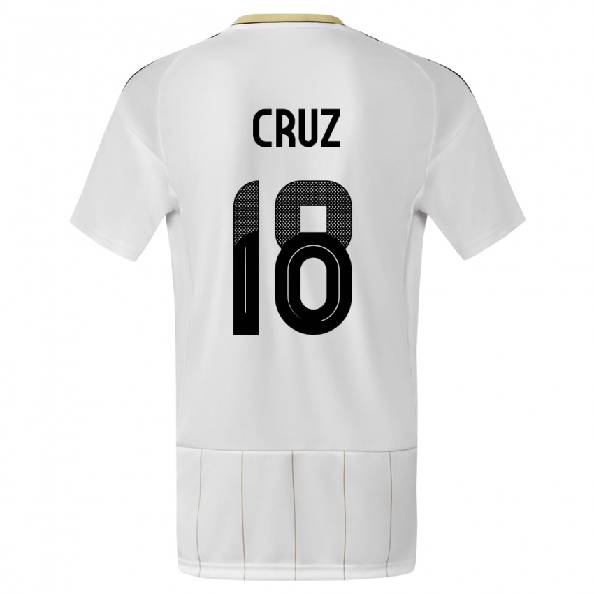 Kinderen Costa Rica Aaron Cruz #18 Wit Uitshirt Uittenue 24-26 T-Shirt