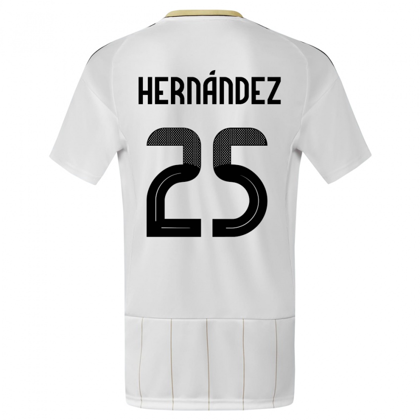 Kinderen Costa Rica Anthony Hernandez #25 Wit Uitshirt Uittenue 24-26 T-Shirt