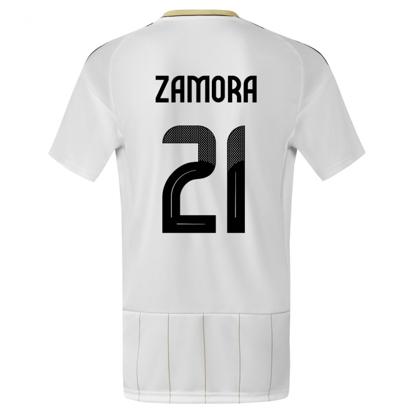 Kinderen Costa Rica Alvaro Zamora #21 Wit Uitshirt Uittenue 24-26 T-Shirt