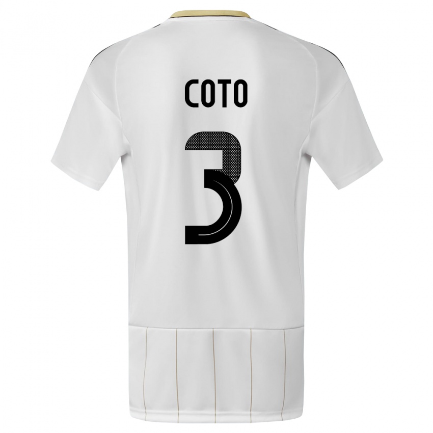 Kinderen Costa Rica Maria Coto #3 Wit Uitshirt Uittenue 24-26 T-Shirt