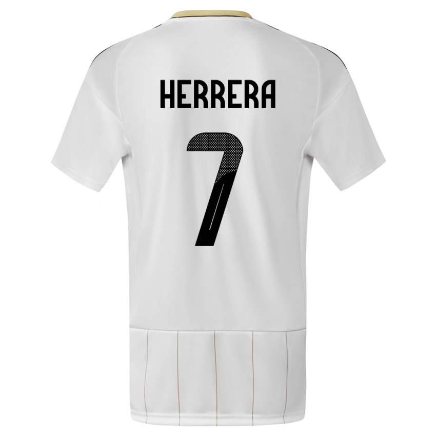 Kinderen Costa Rica Melissa Herrera #7 Wit Uitshirt Uittenue 24-26 T-Shirt