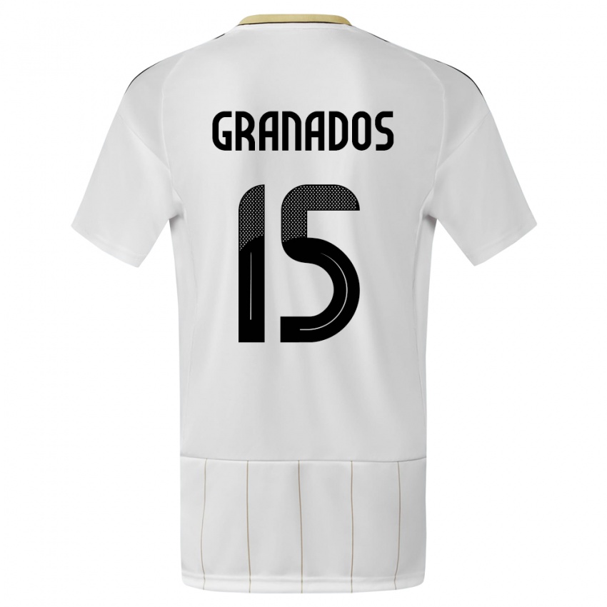 Kinderen Costa Rica Cristin Granados #15 Wit Uitshirt Uittenue 24-26 T-Shirt