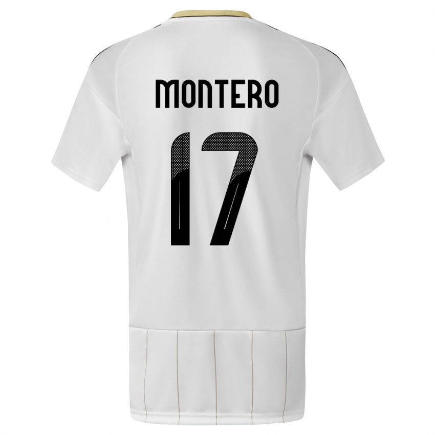 Kinderen Costa Rica Michelle Montero #17 Wit Uitshirt Uittenue 24-26 T-Shirt