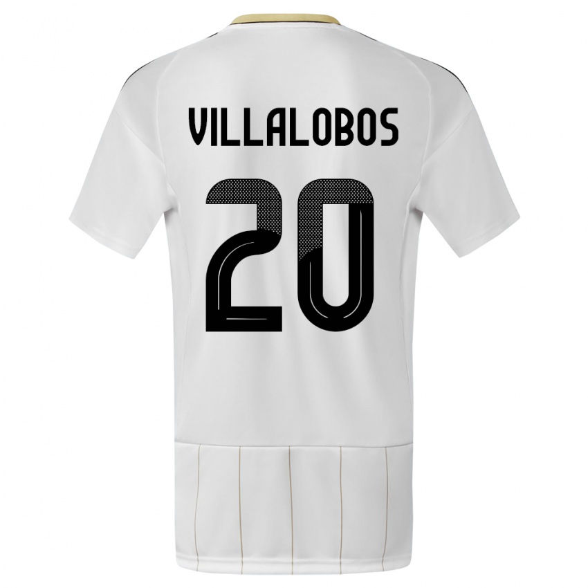 Kinderen Costa Rica Fabiola Villalobos #20 Wit Uitshirt Uittenue 24-26 T-Shirt