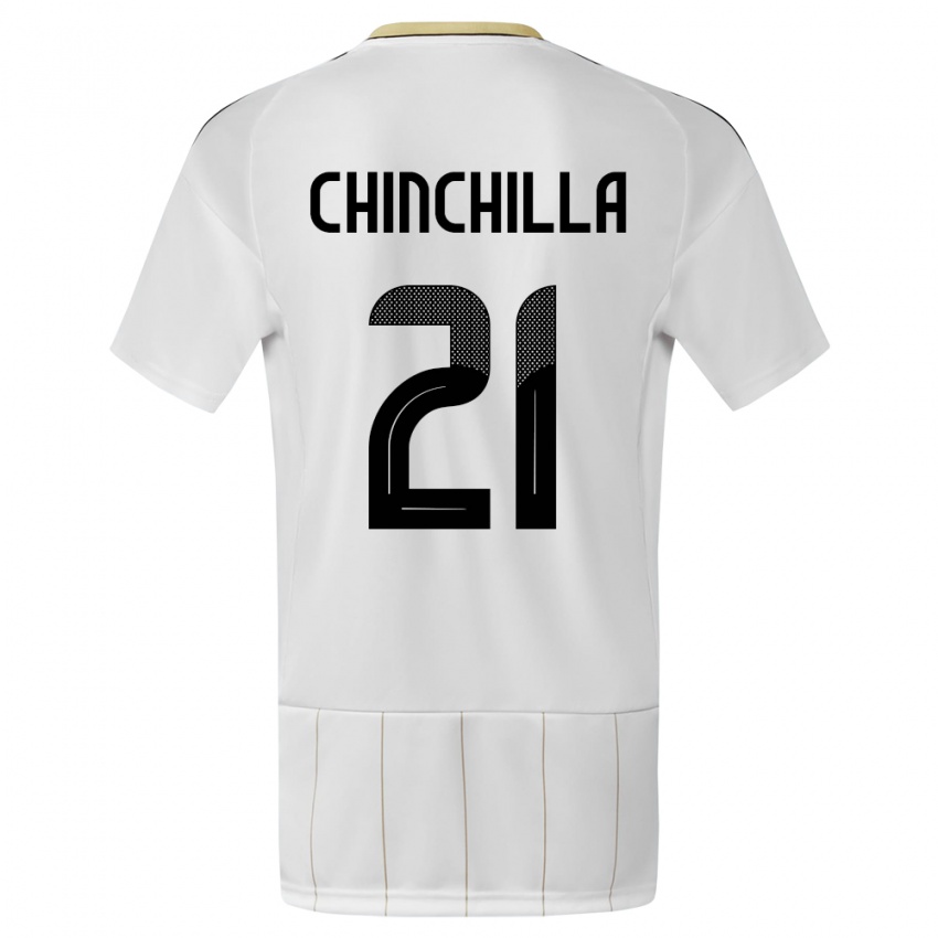 Kinderen Costa Rica Viviana Chinchilla #21 Wit Uitshirt Uittenue 24-26 T-Shirt