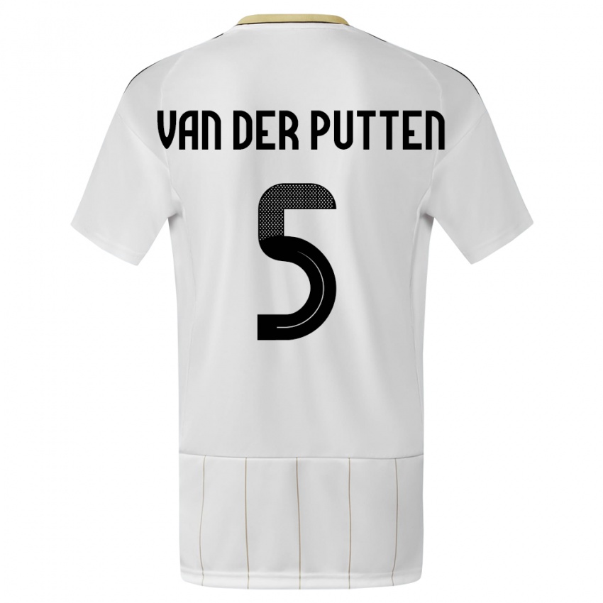 Kinderen Costa Rica Santiago Van Der Putten #5 Wit Uitshirt Uittenue 24-26 T-Shirt