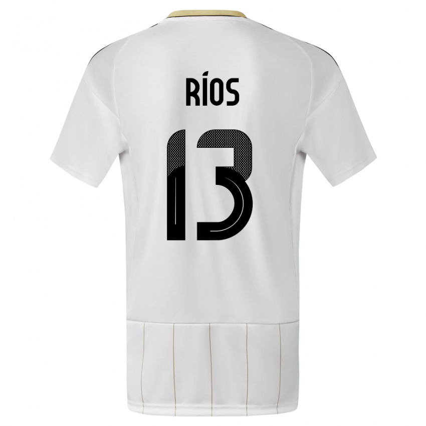 Kinderen Costa Rica Keral Rios #13 Wit Uitshirt Uittenue 24-26 T-Shirt