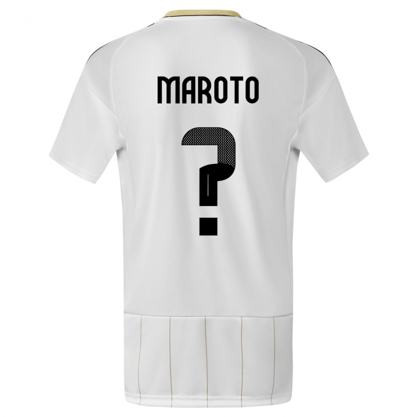 Kinderen Costa Rica Victor Maroto #0 Wit Uitshirt Uittenue 24-26 T-Shirt