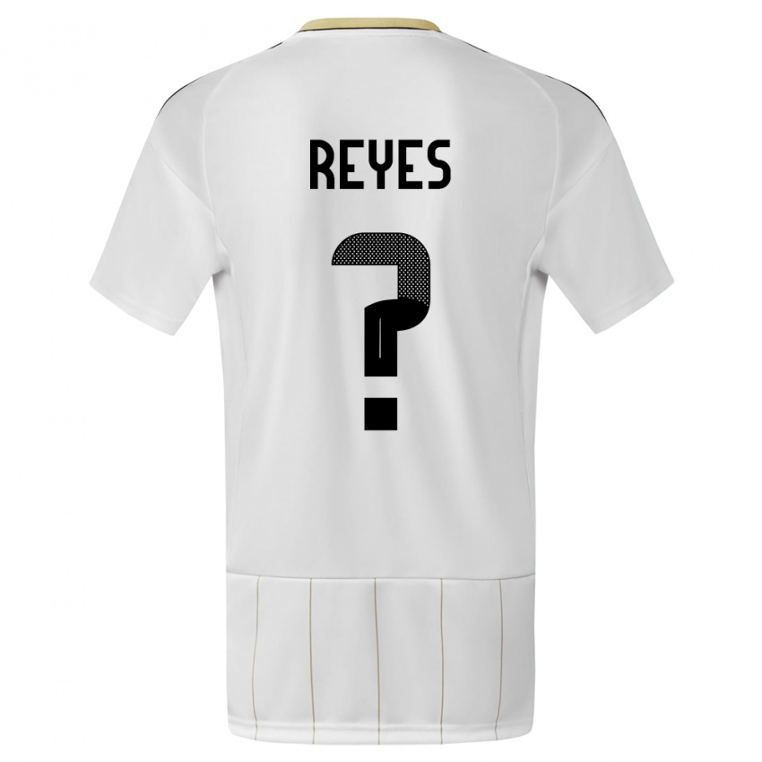 Kinderen Costa Rica Kenan Reyes #0 Wit Uitshirt Uittenue 24-26 T-Shirt