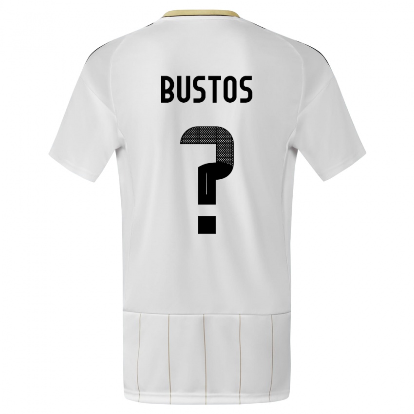 Kinderen Costa Rica Roy Bustos #0 Wit Uitshirt Uittenue 24-26 T-Shirt