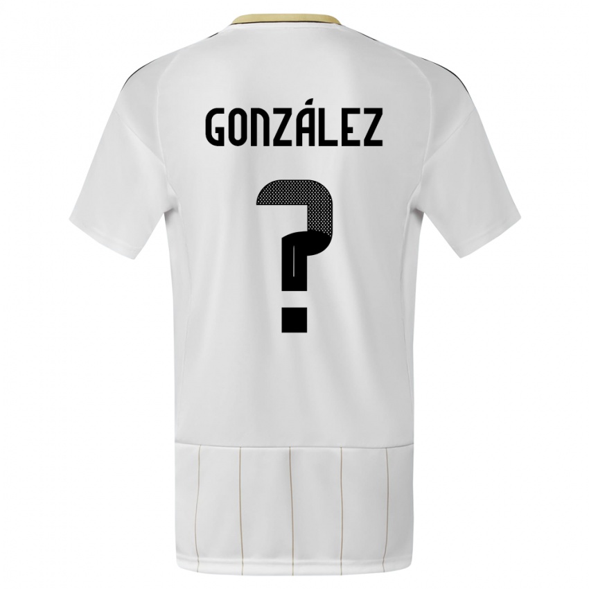 Kinderen Costa Rica Ariel Gonzalez #0 Wit Uitshirt Uittenue 24-26 T-Shirt