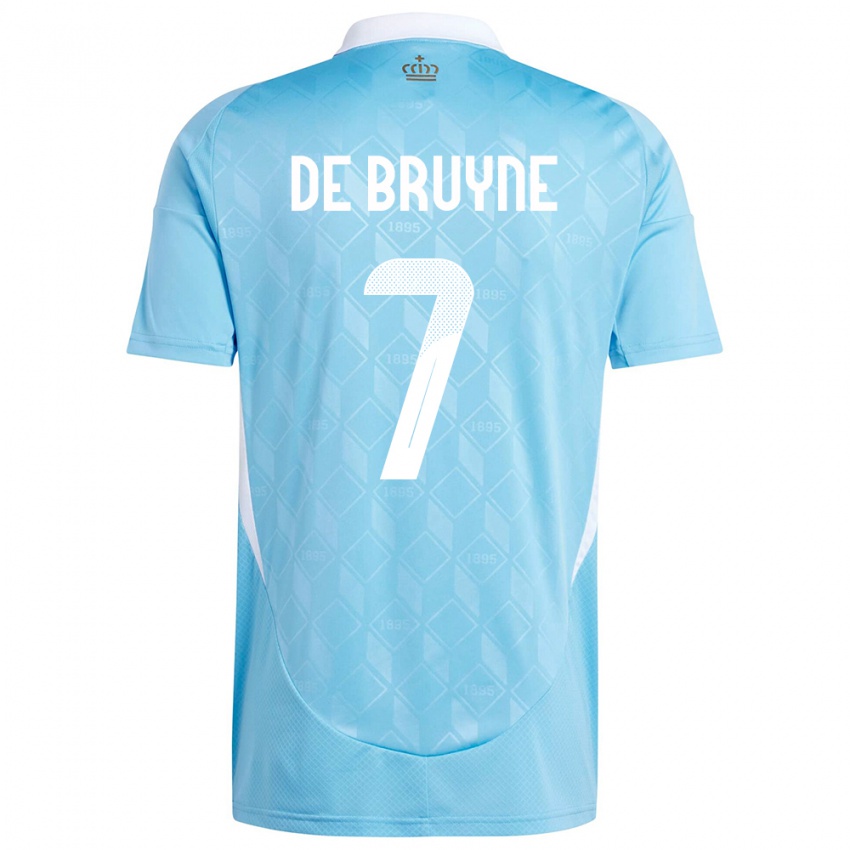 Kinderen België Kevin De Bruyne #7 Blauw Uitshirt Uittenue 24-26 T-Shirt