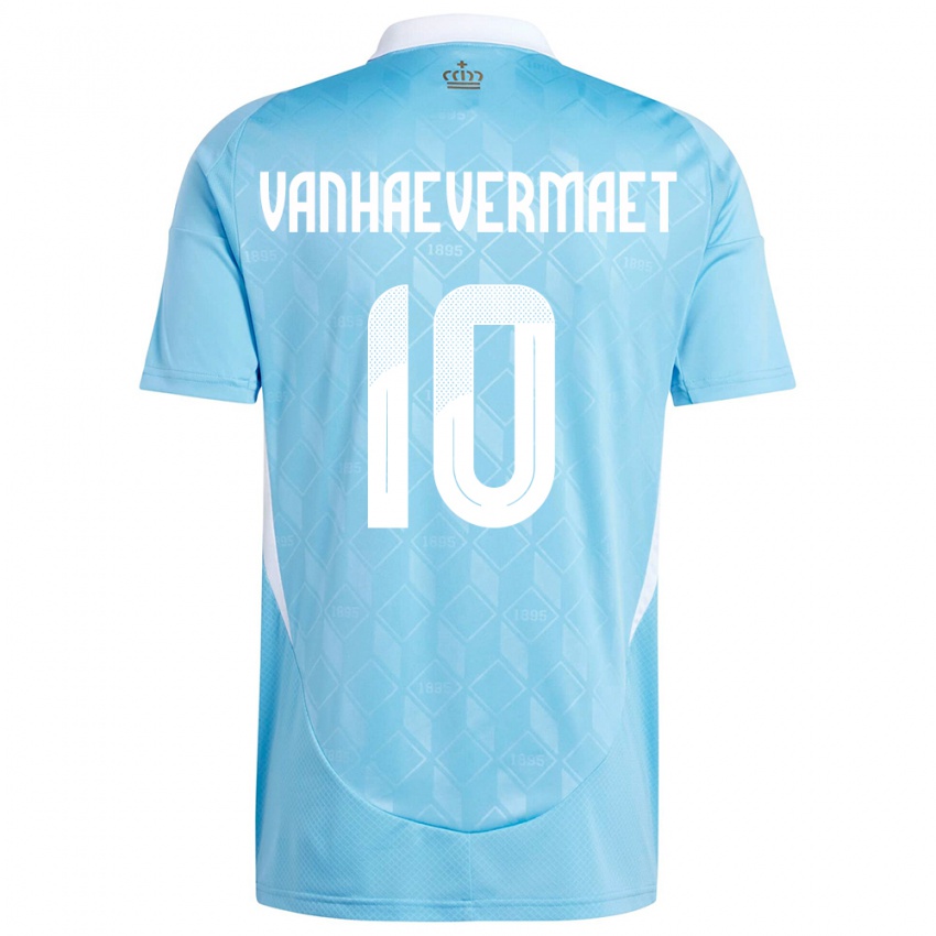 Kinderen België Justine Vanhaevermaet #10 Blauw Uitshirt Uittenue 24-26 T-Shirt