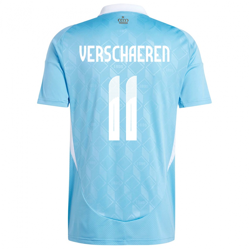 Kinderen België Yari Verschaeren #11 Blauw Uitshirt Uittenue 24-26 T-Shirt