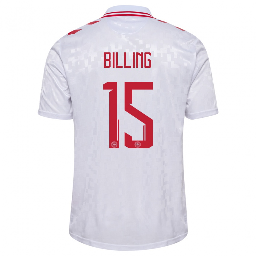 Kinderen Denemarken Philip Billing #15 Wit Uitshirt Uittenue 24-26 T-Shirt