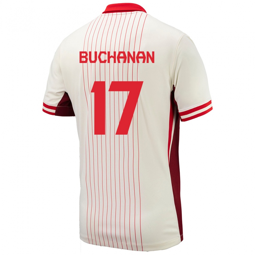 Kinderen Canada Tajon Buchanan #17 Wit Uitshirt Uittenue 24-26 T-Shirt