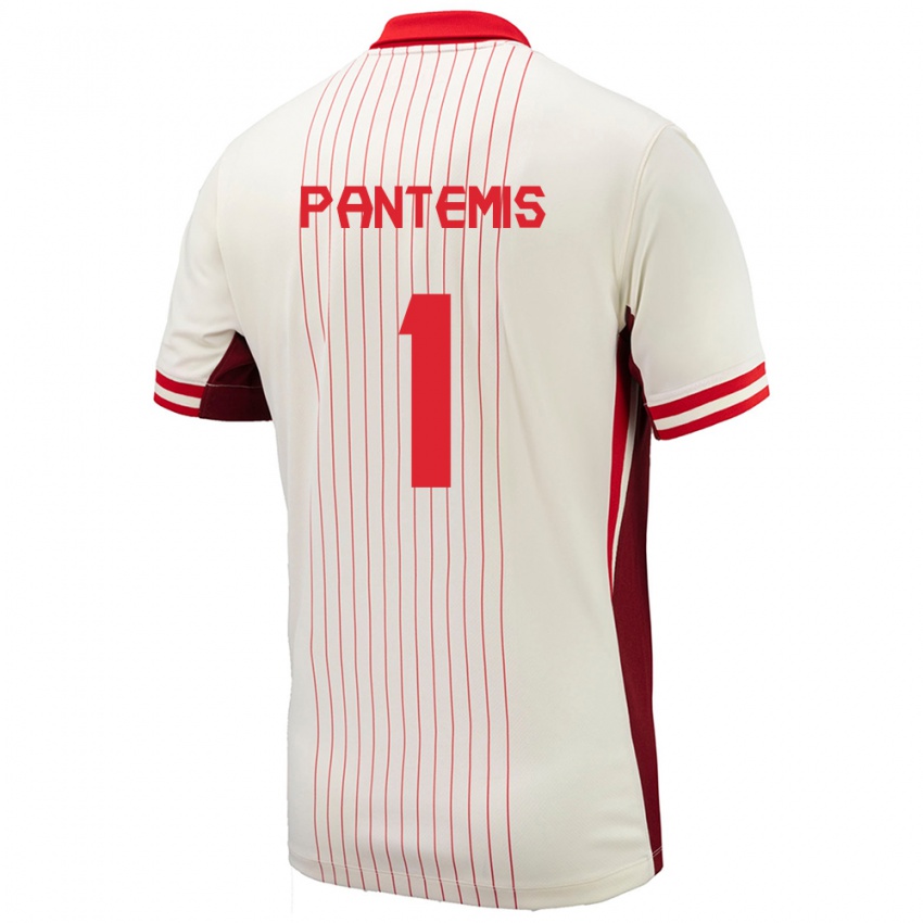 Kinderen Canada James Pantemis #1 Wit Uitshirt Uittenue 24-26 T-Shirt